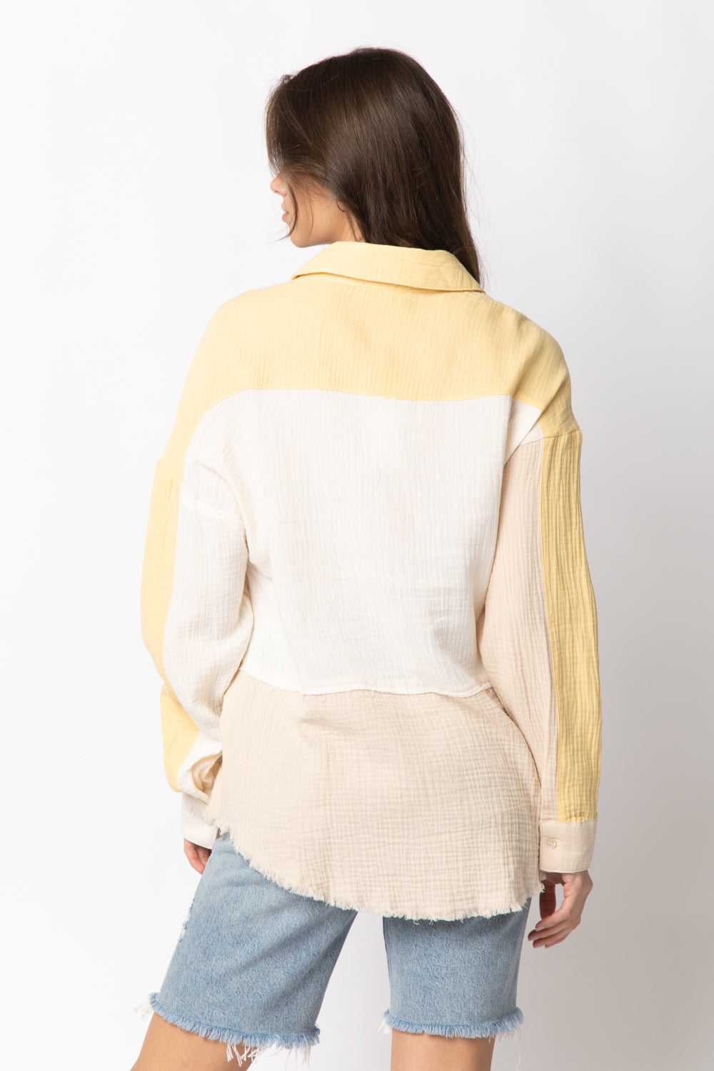 Macaroon Color Block Shirt
