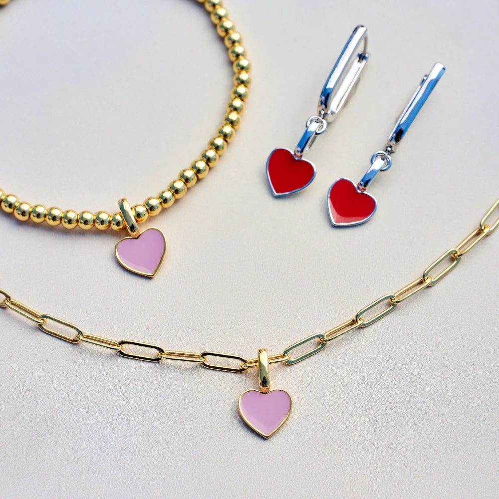 Pura Vida Harper Enamel Heart Charm
