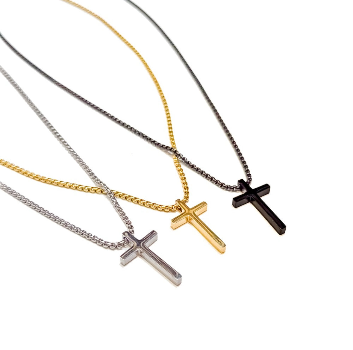 Gio L'uomo Mens Cross Necklace - WATERPROOF