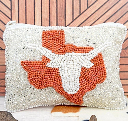 Texas Beaded Coin Pouch