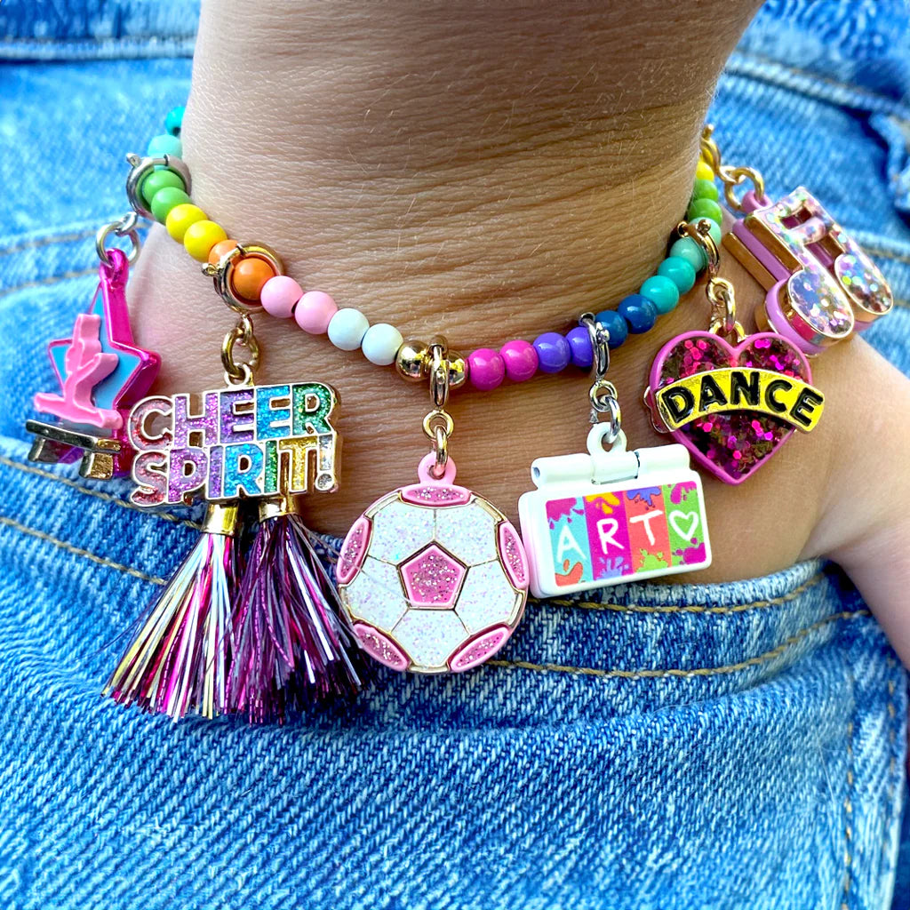 Glitter Dance Heart Charm