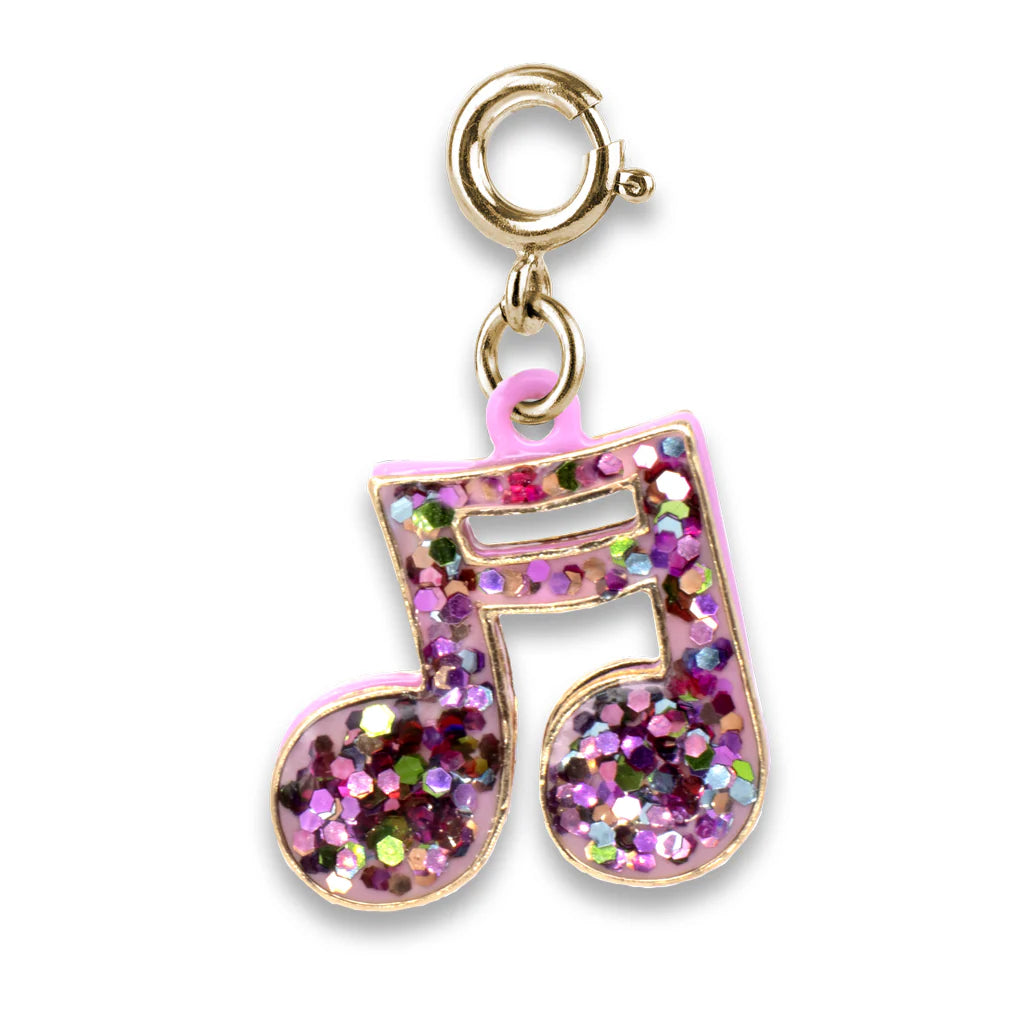 Glitter Music Note Charm