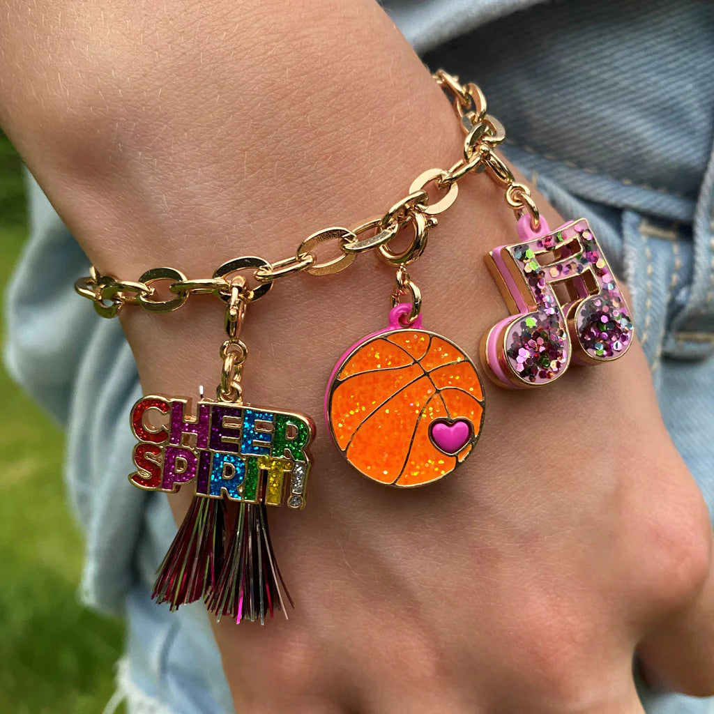 Glitter Music Note Charm