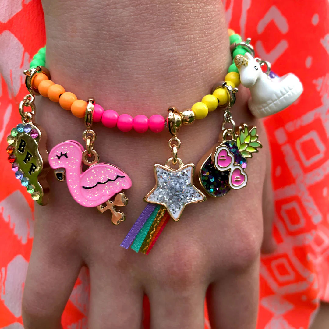 Glitter Flamingo Charm