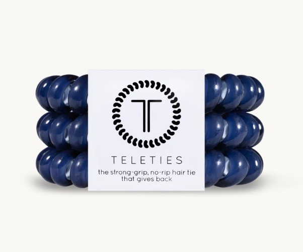 Nantucket Navy Hair Ties