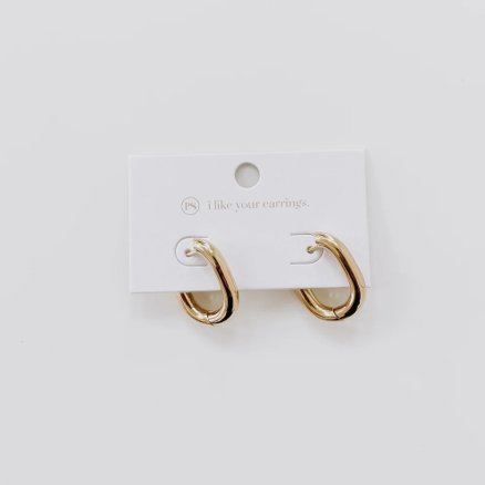 Flirty Fantasy Oval Hoop Earrings