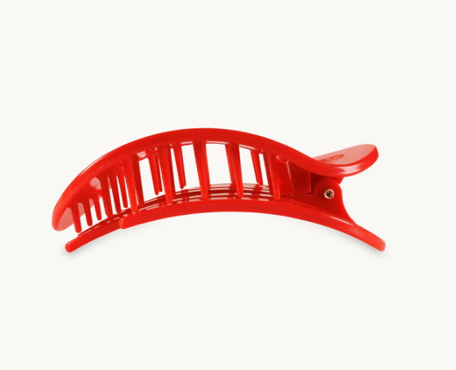 Red Flat Round Hair Clip