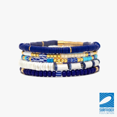 Pura Vida Surfrider Stretch Bracelet Set