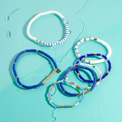 Pura Vida Surfrider Stretch Bracelet Set