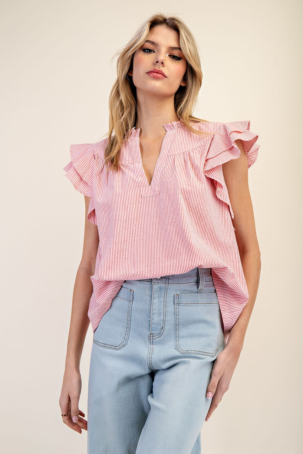 Tomato Stripe Top