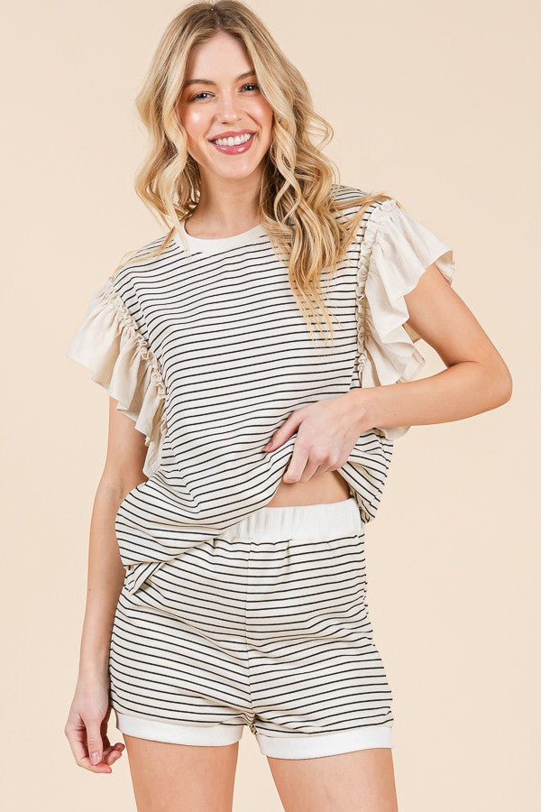 Ebony Striped Shorts