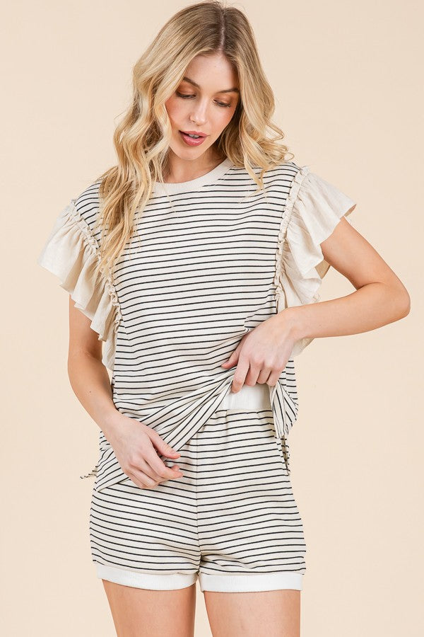 Ebony Striped Shorts