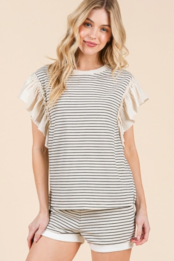 Ebony Striped Shorts