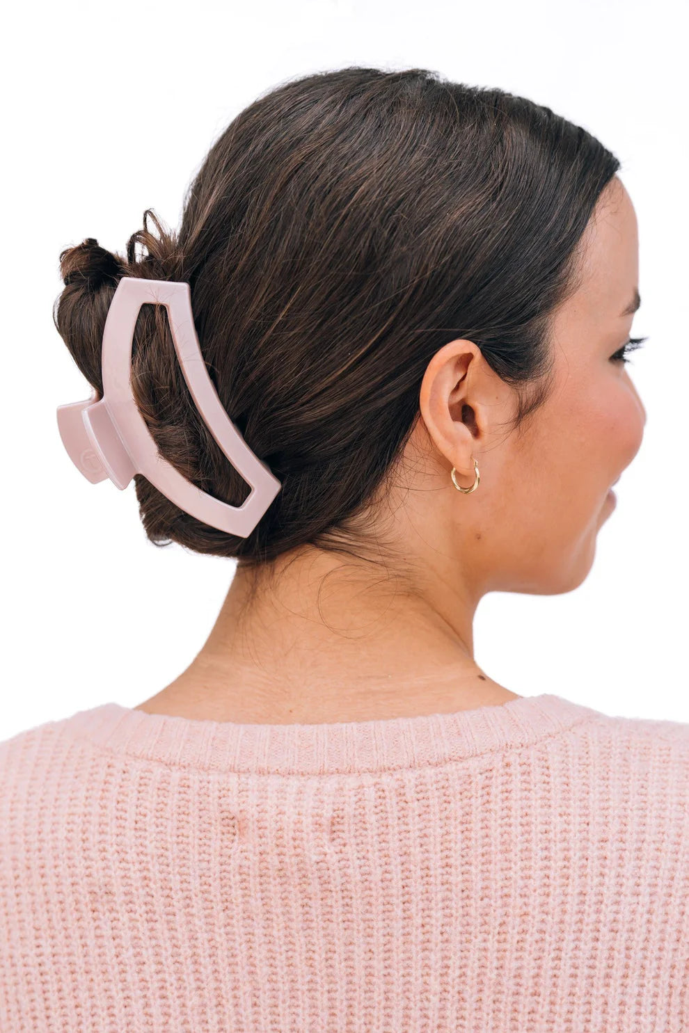 Open Pearly Pink Large Claw Hair Clip