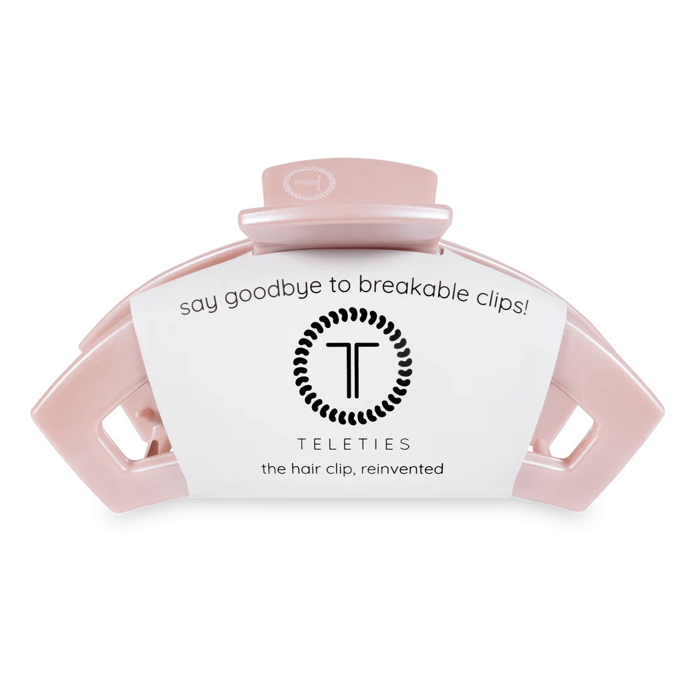 Open Pearly Pink Large Claw Hair Clip