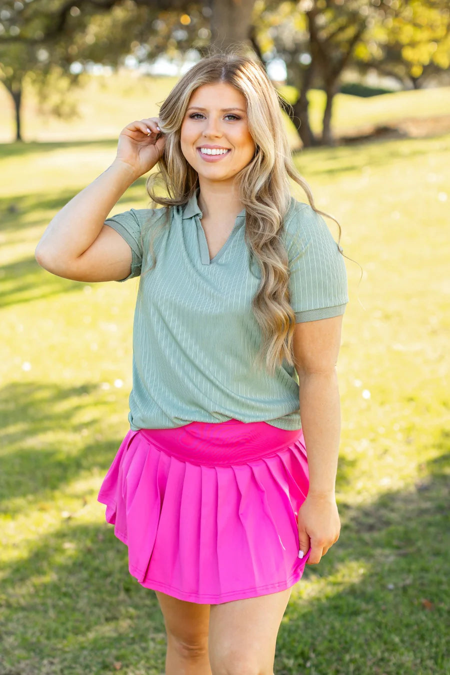 Rib Knit Polo