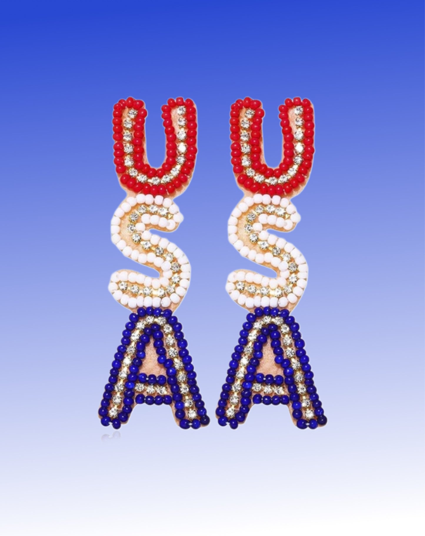 USA Beaded Earrings