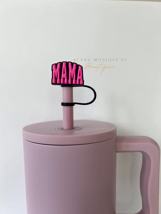 Hot Pink Mama Straw Topper