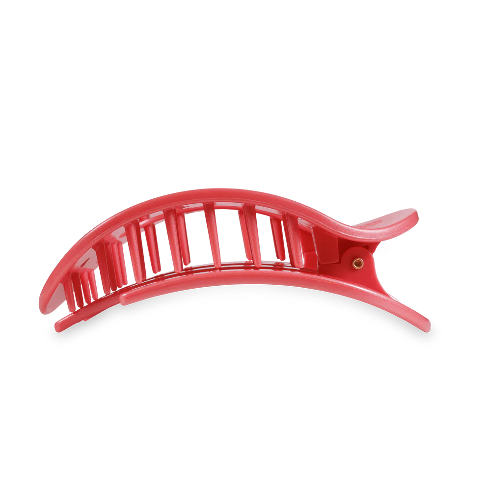 Calming Coral Large Flat Round Hair Clip