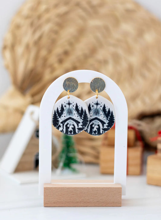 Nativity Clay Earrings