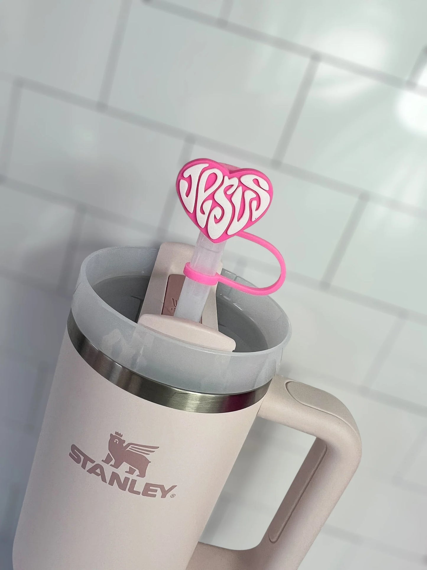 Jesus Heart Straw Topper