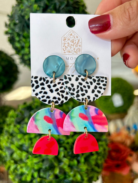 Spotted Watercolor Earrings