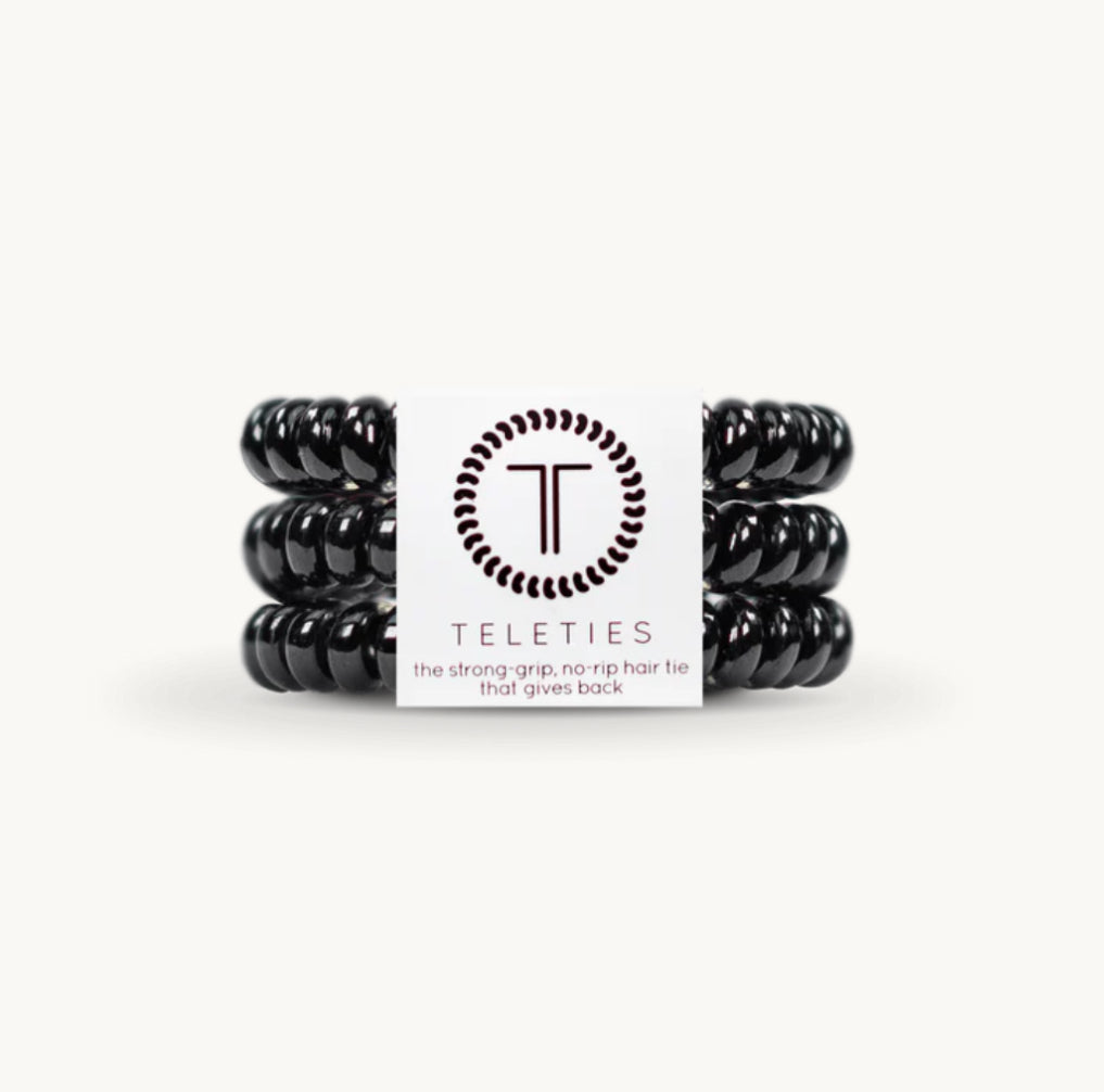 Jet Black Hair Ties