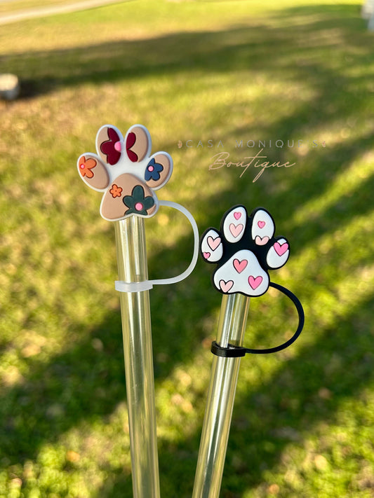 Paw Print Straw Topper