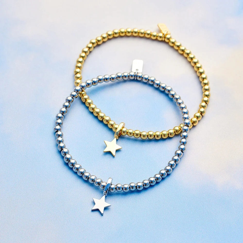 Pura Vida Harper Round Bead Stretch Bracelet