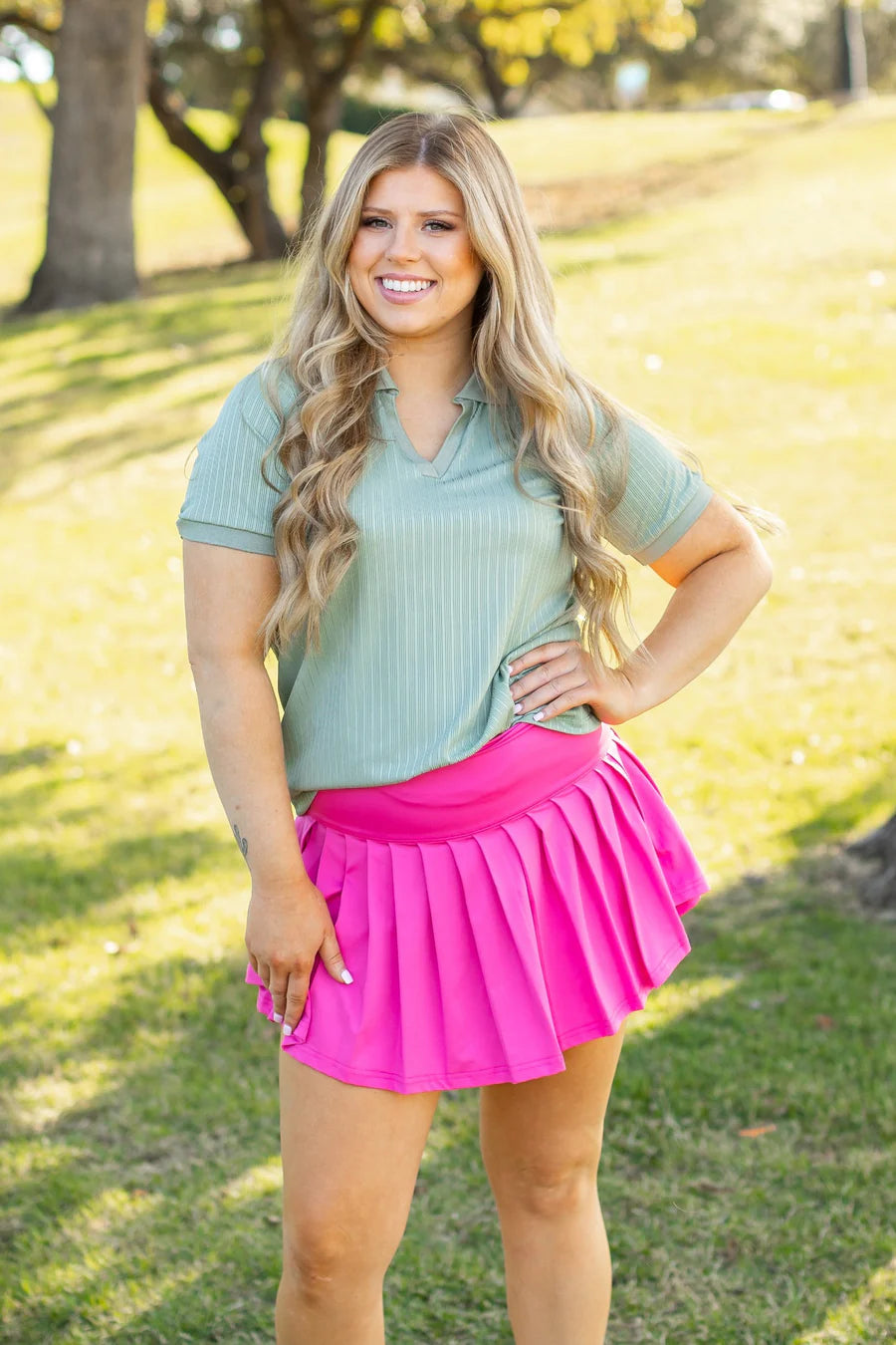 Rib Knit Polo