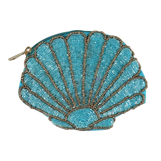 Seashell Beaded Coin Pouch