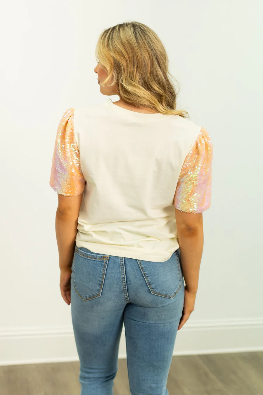 Trio Pumpkins Sequin Top