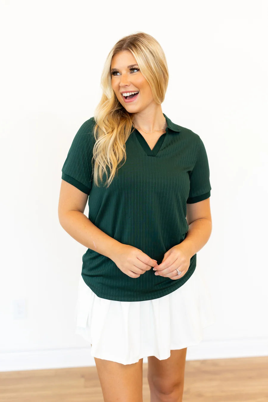 Rib Knit Polo