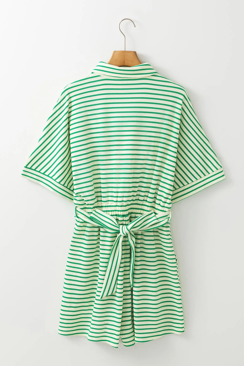 Green Striped Romper