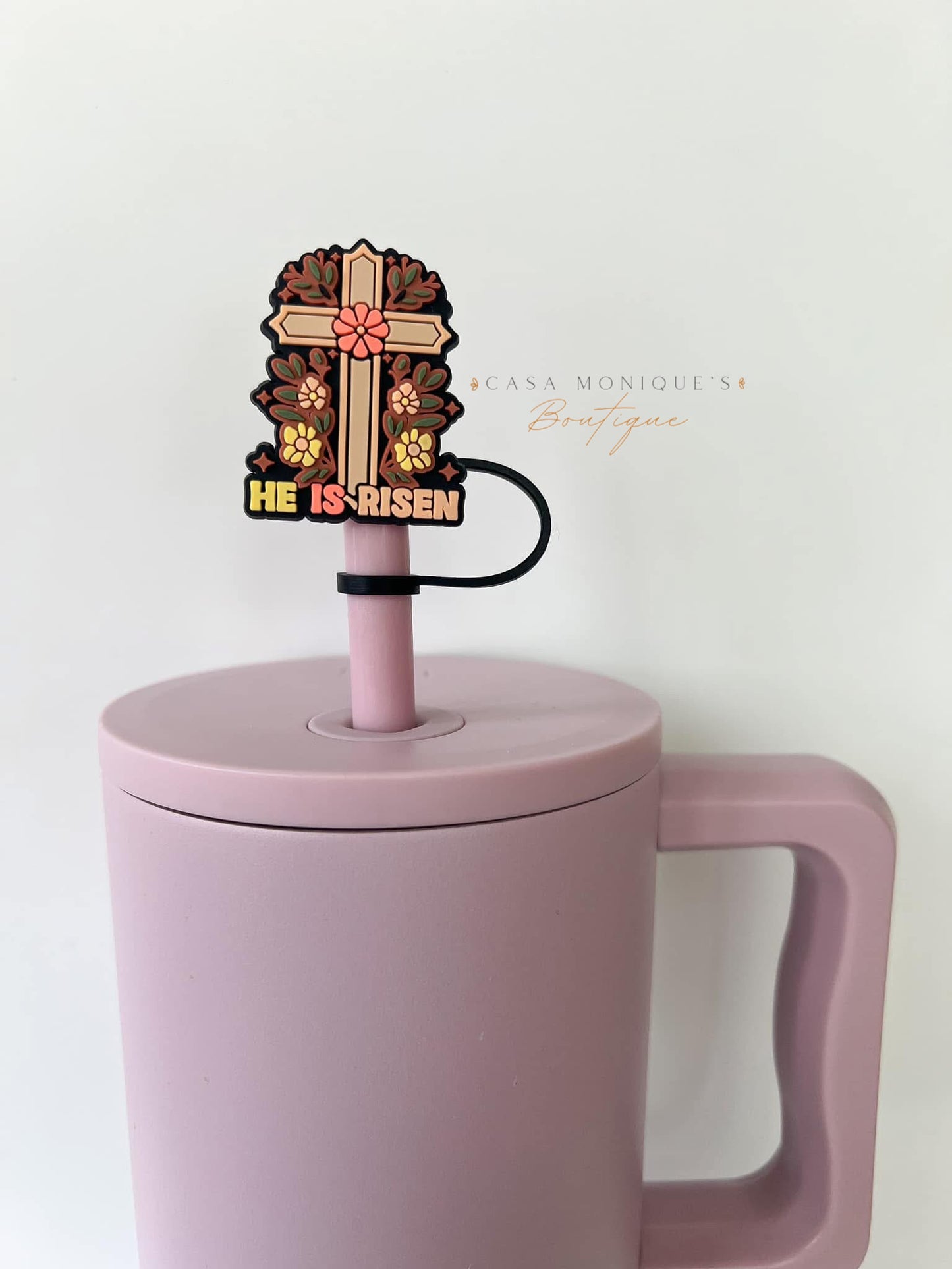 He Is Risen Straw Topper