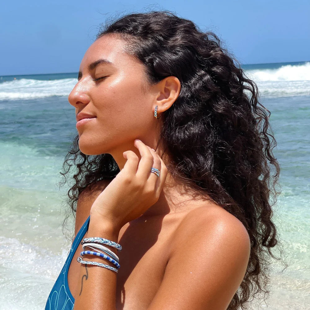 Pura Vida Silver Surf Mini Braided Bracelet