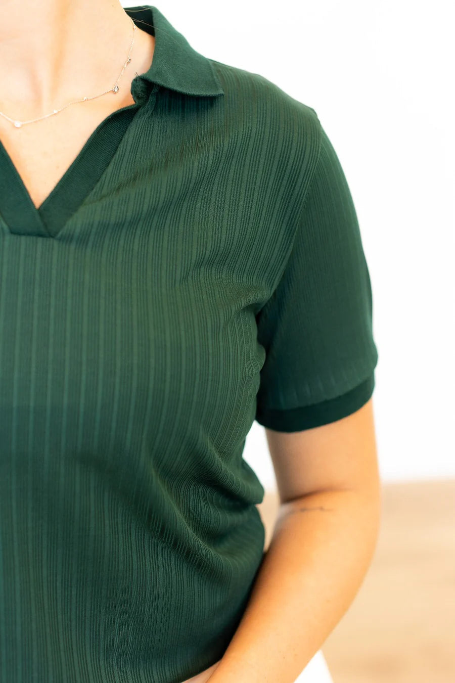 Rib Knit Polo