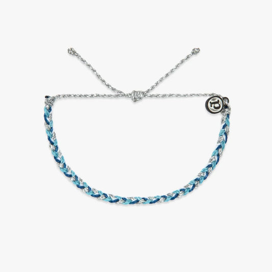 Pura Vida Silver Surf Mini Braided Bracelet