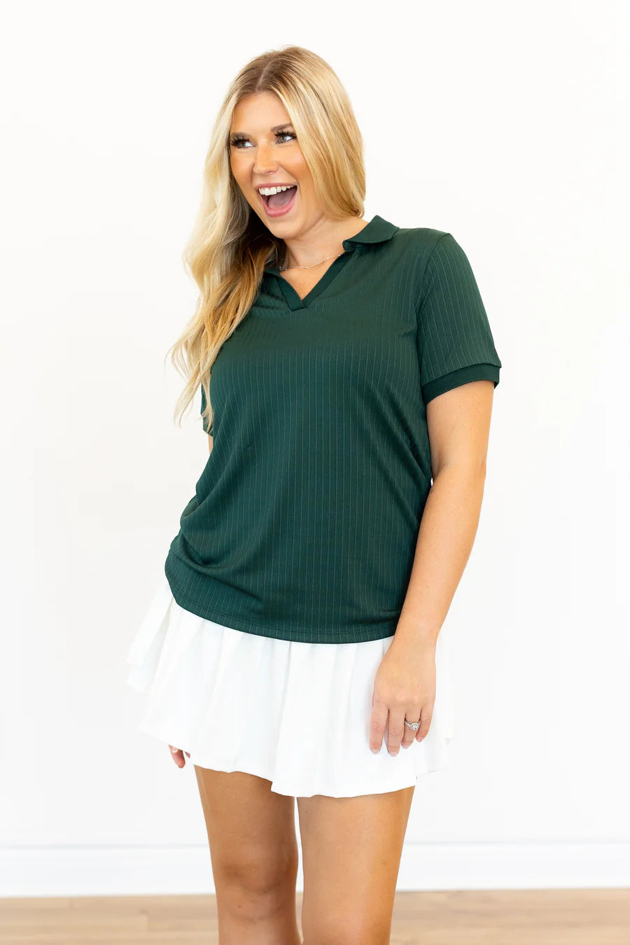 Rib Knit Polo