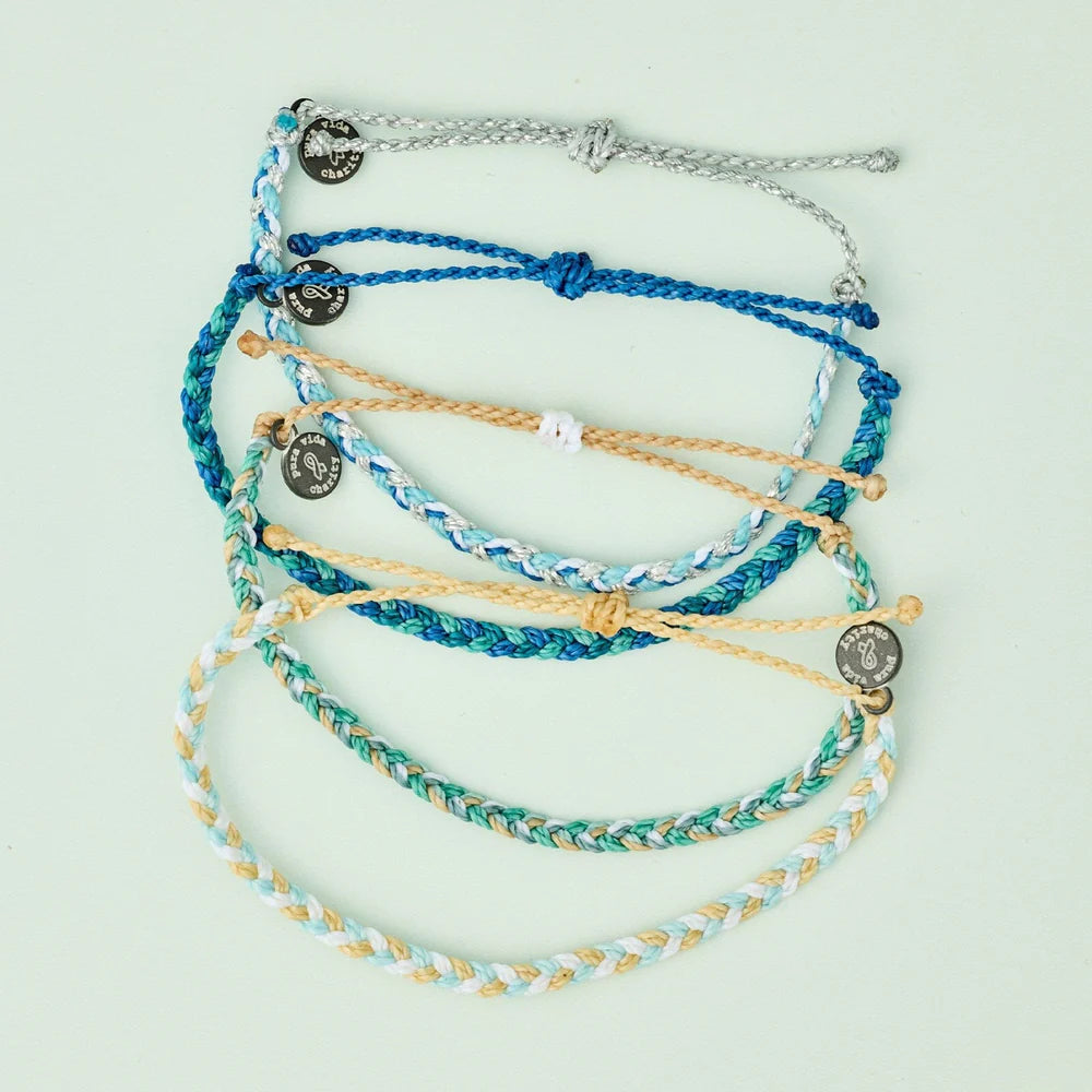 Pura Vida Silver Surf Mini Braided Bracelet