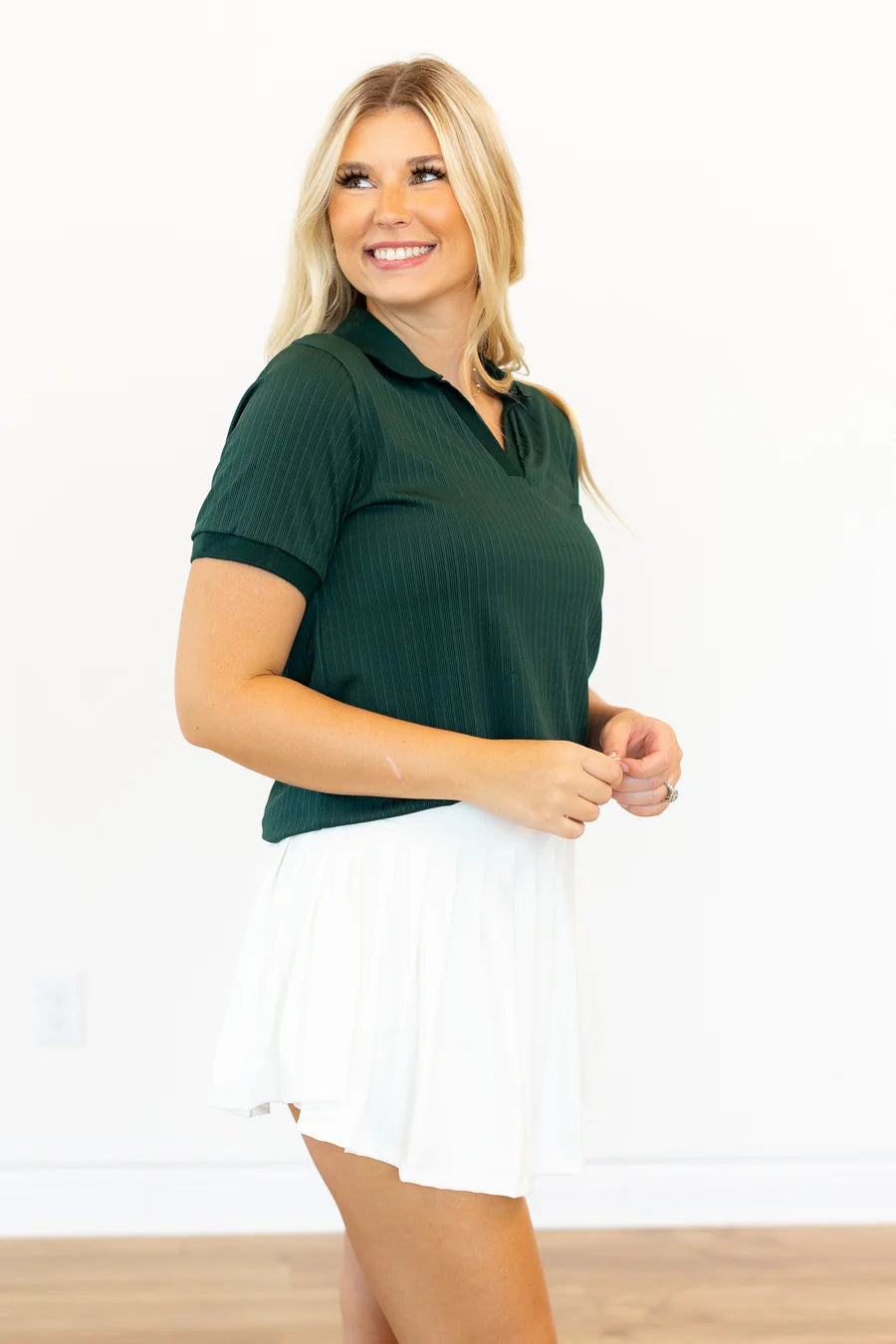 Rib Knit Polo