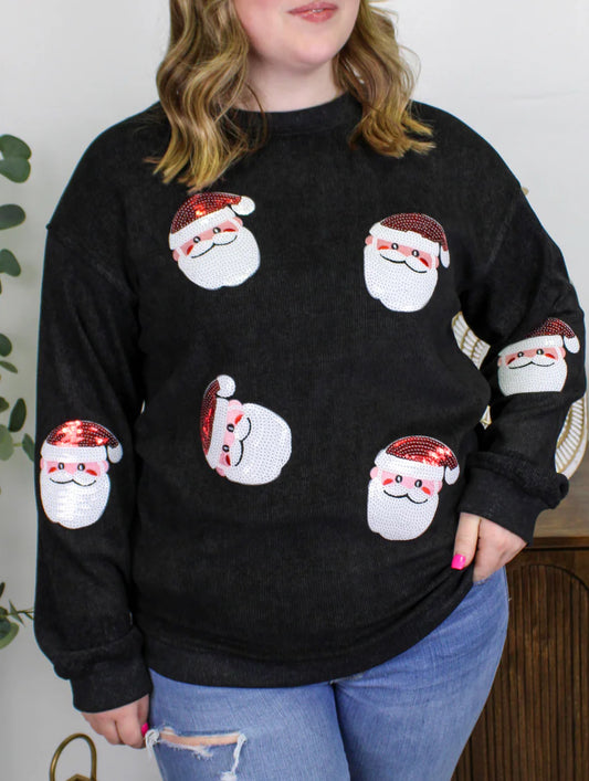 Santa Corded Crewneck