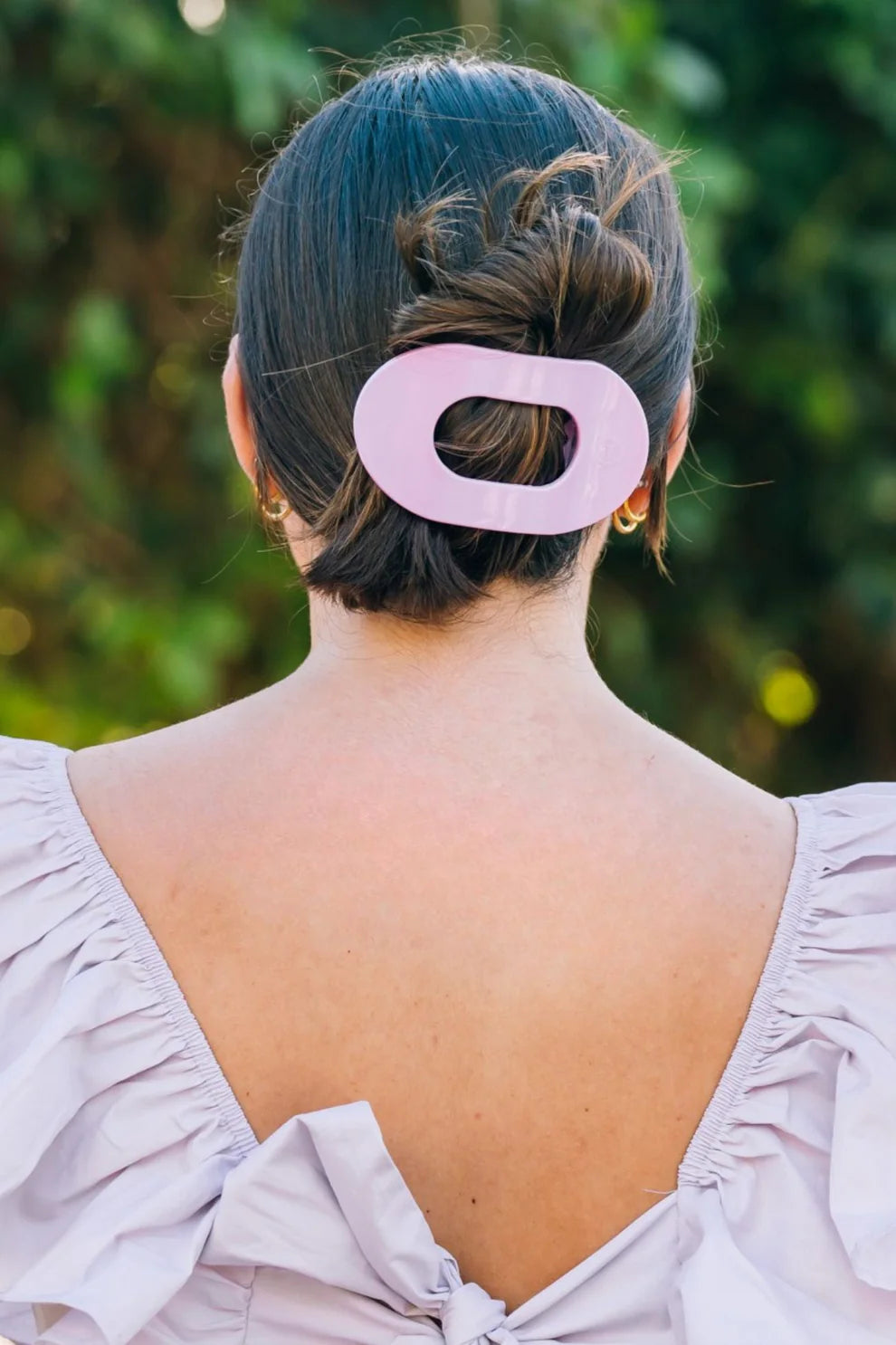 Springtime Sparkle Large Flat Round Hair Clip