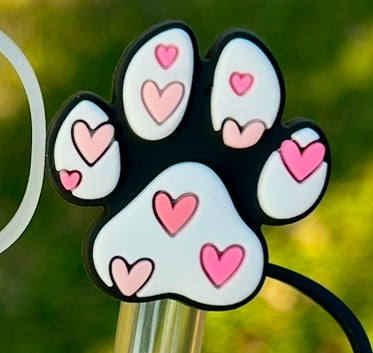 Paw Print Straw Topper