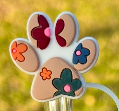Paw Print Straw Topper