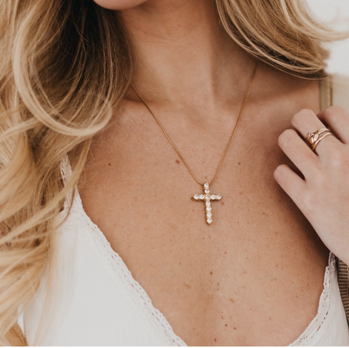 Hannah Diamond Cross Necklace