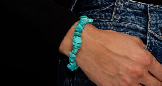 Turquoise Stone Stretch Bracelet