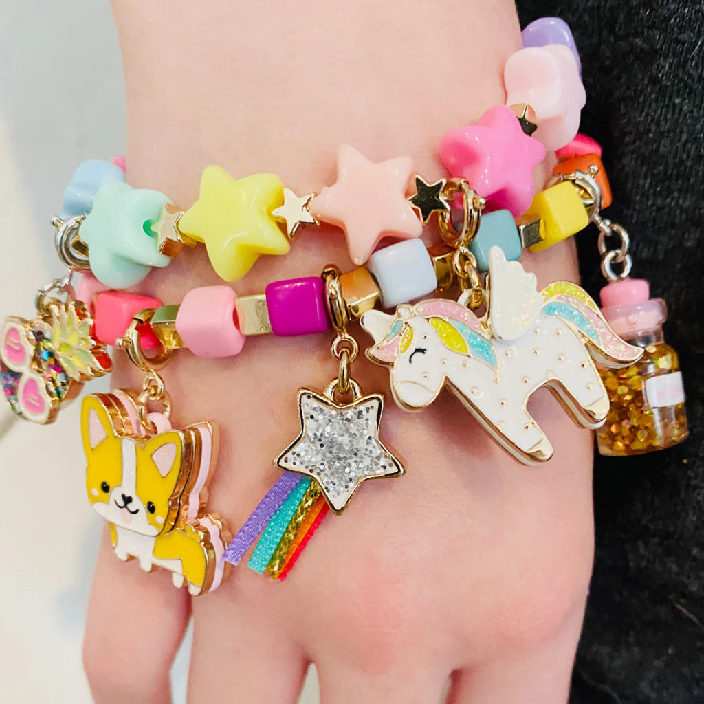 Multi Cube Stretch Bead Bracelet