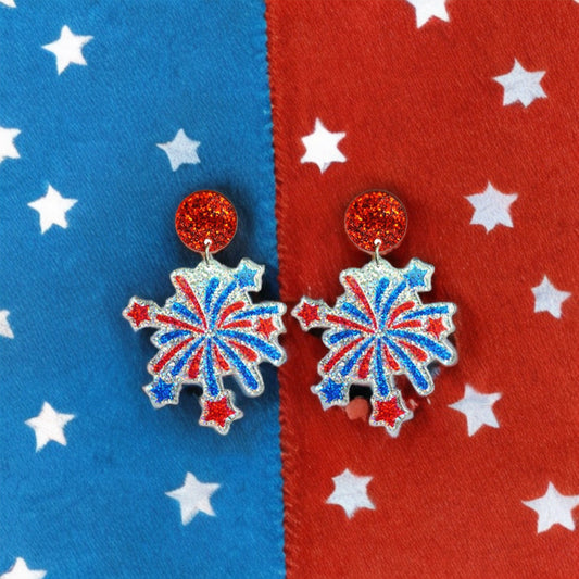 Patriotic Firework Earrings