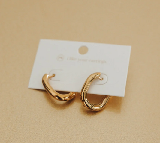 Flirty Fantasy Oval Hoop Earrings